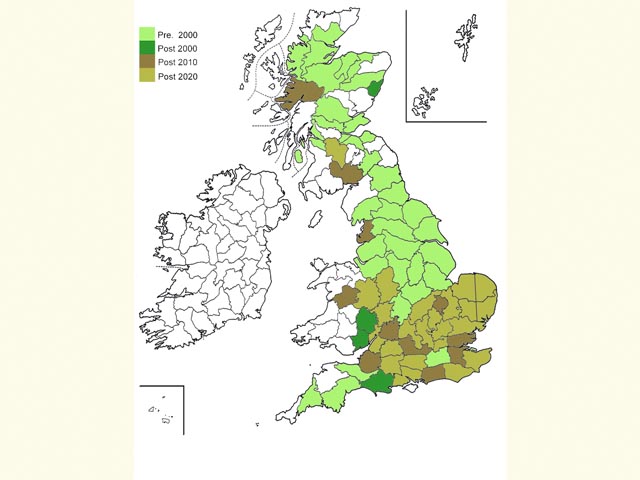  Distribution map Copyright Martin Evans 
