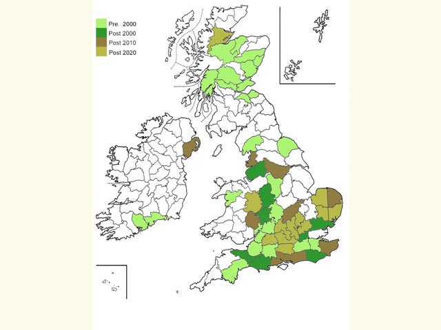  Distribution map Copyright Martin Evans 