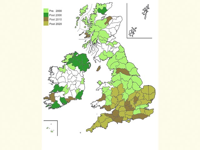  Distribution map Copyright Martin Evans 