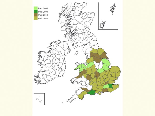  Distribution map Copyright Martin Evans 