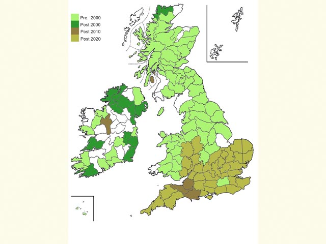  Distribution map Copyright Martin Evans 