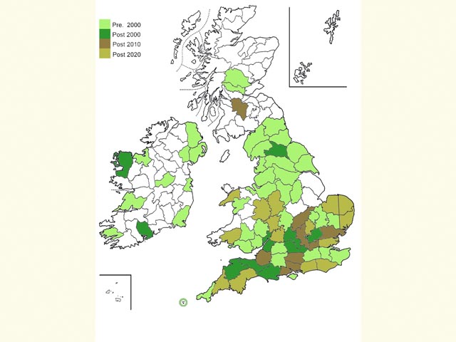  Distribution map Copyright Martin Evans 