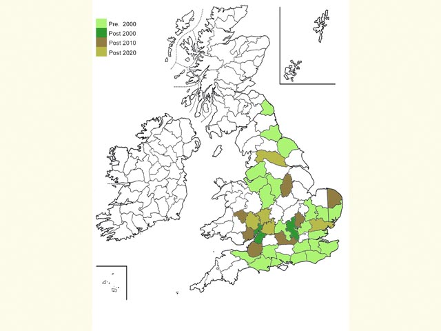  Distribution map Copyright Martin Evans 