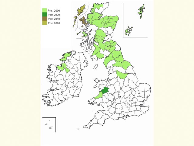  Distribution map Copyright Martin Evans 