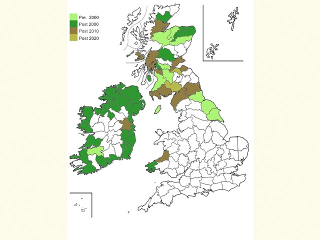  Distribution map Copyright Martin Evans 