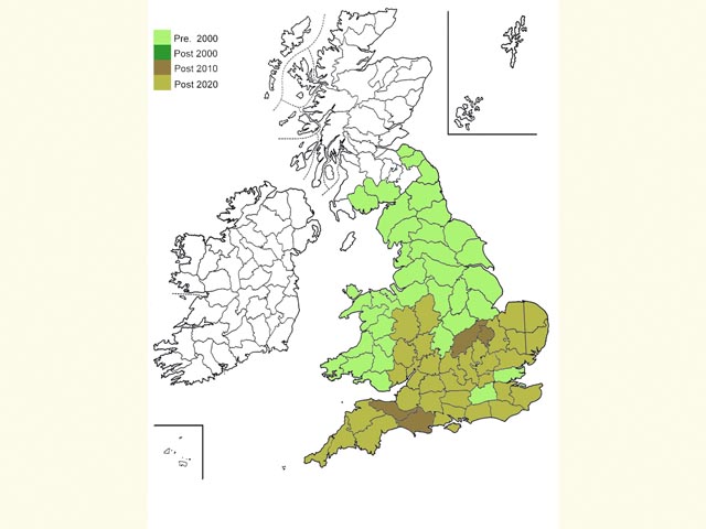  Distribution map Copyright Martin Evans 