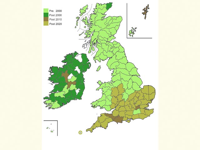  Distribution map Copyright Martin Evans 