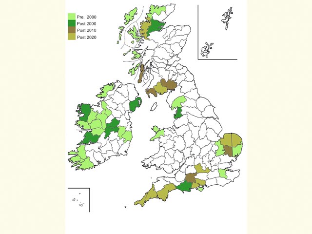  Distribution map Copyright Martin Evans 