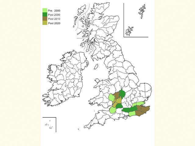  Distribution map Copyright Martin Evans 