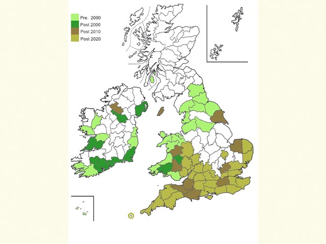  Distribution map Copyright Martin Evans 