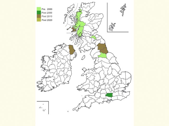  Distribution map Copyright Martin Evans 