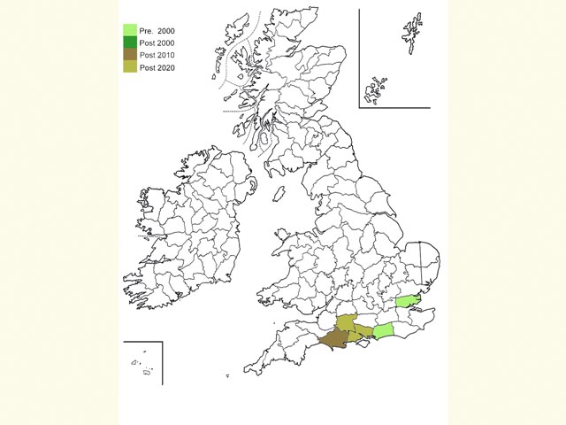  Distribution map Copyright Martin Evans 