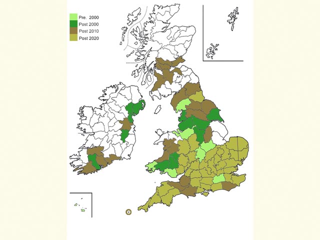  Distribution map Copyright Martin Evans 