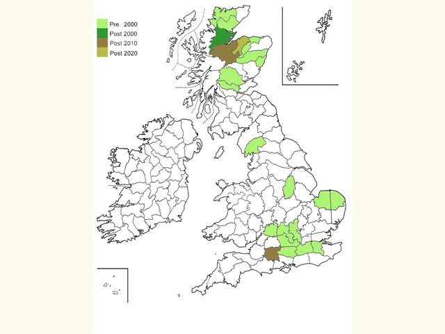  Distribution map Copyright Martin Evans 