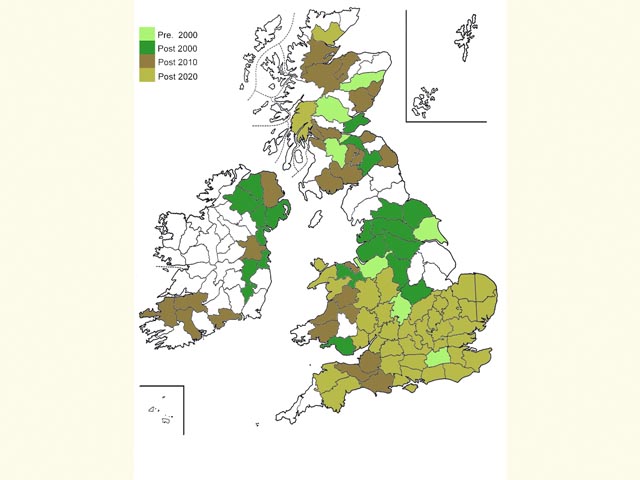  Distribution map Copyright Martin Evans 