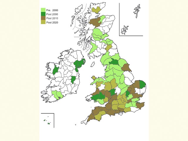  Distribution map Copyright Martin Evans 