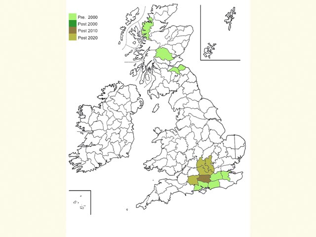  Distribution map Copyright Martin Evans 
