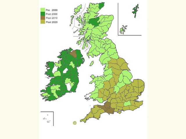  Distribution map Copyright Martin Evans 
