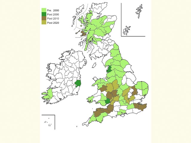  Distribution map Copyright Martin Evans 