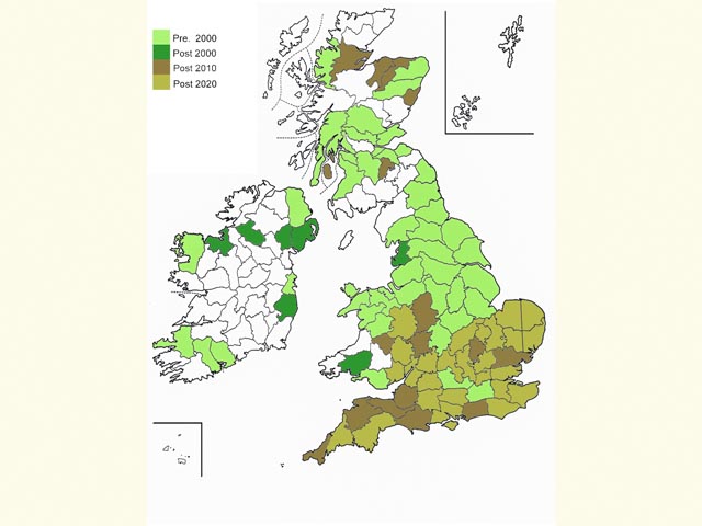  Distribution map Copyright Martin Evans 