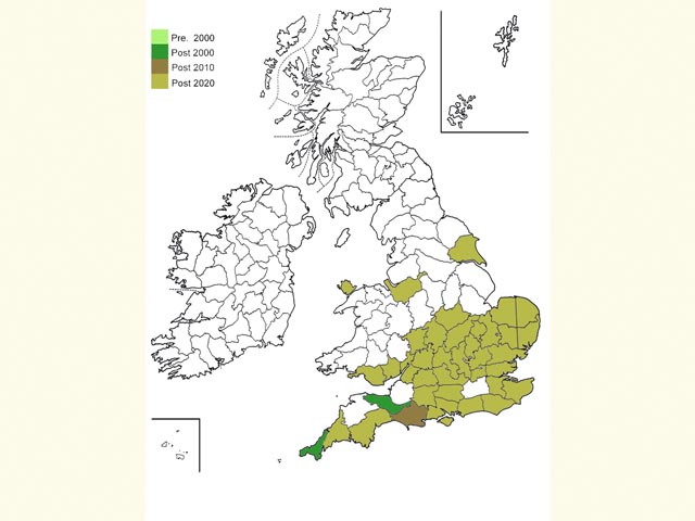  Distribution map Copyright Martin Evans 