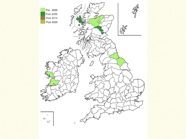  Distribution map Copyright Martin Evans 