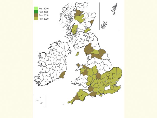  Distribution map Copyright Martin Evans 