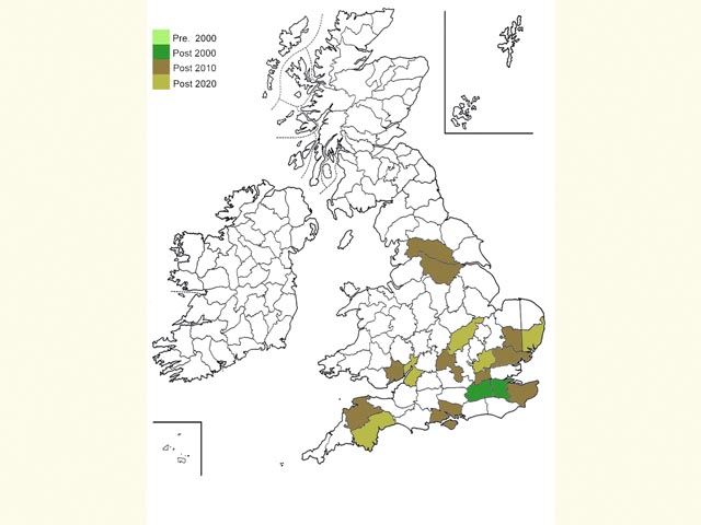  Distribution map Copyright Martin Evans 