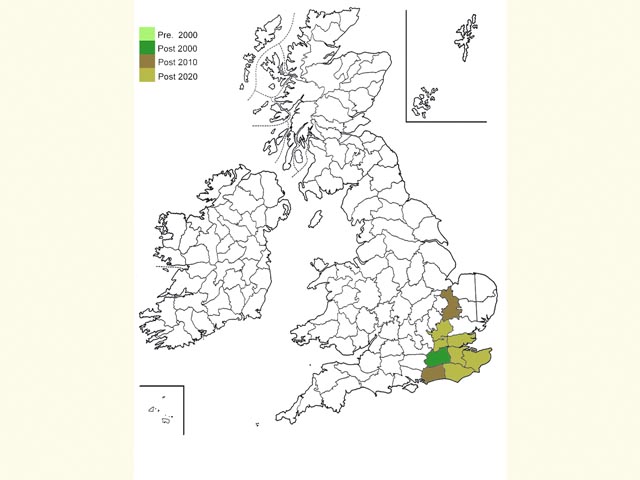  Distribution map Copyright Martin Evans 