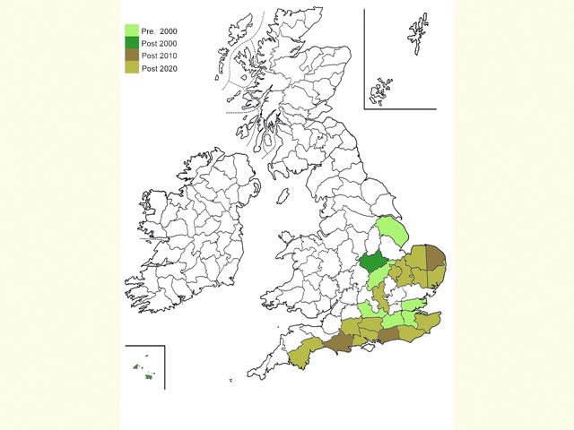 Distribution map Copyright Martin Evans 