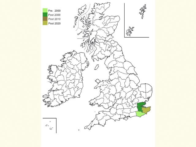  Distribution map Copyright Martin Evans 
