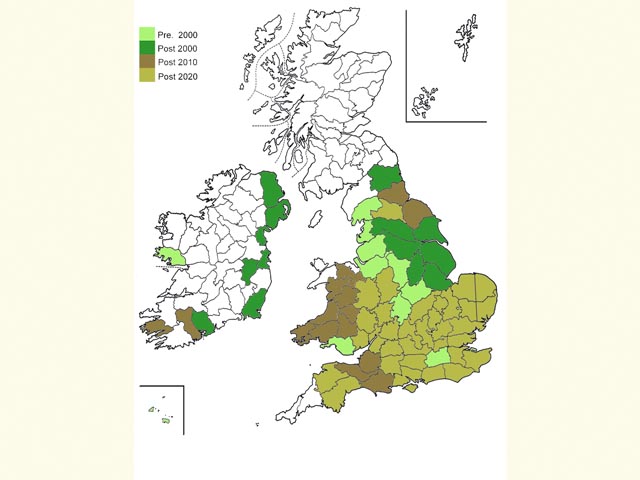  Distribution map Copyright Martin Evans 
