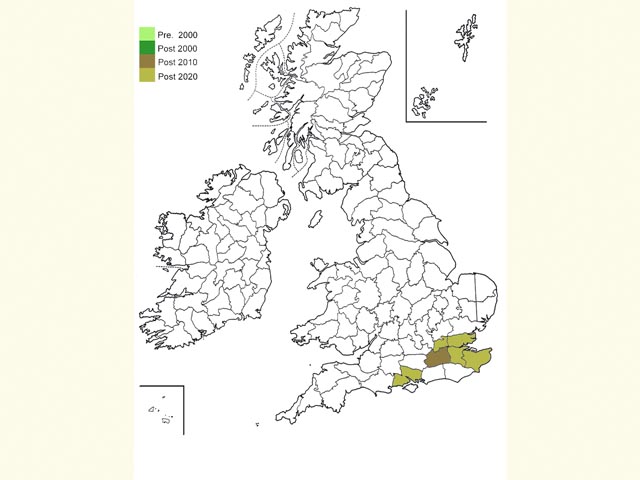  Distribution map Copyright Martin Evans 