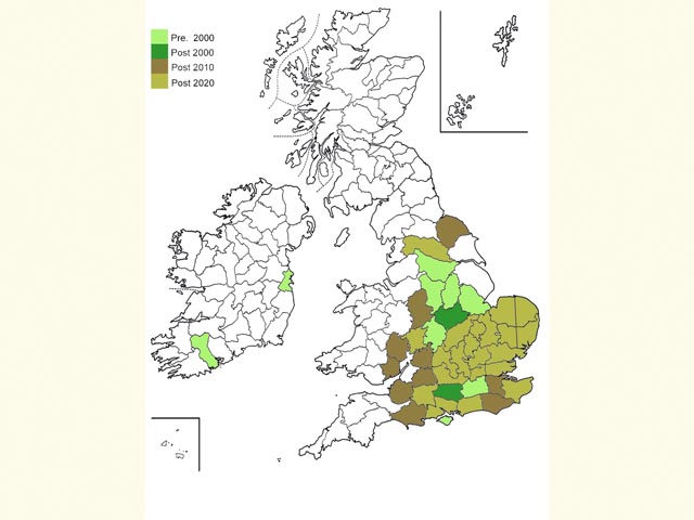  Distribution map Copyright Martin Evans 