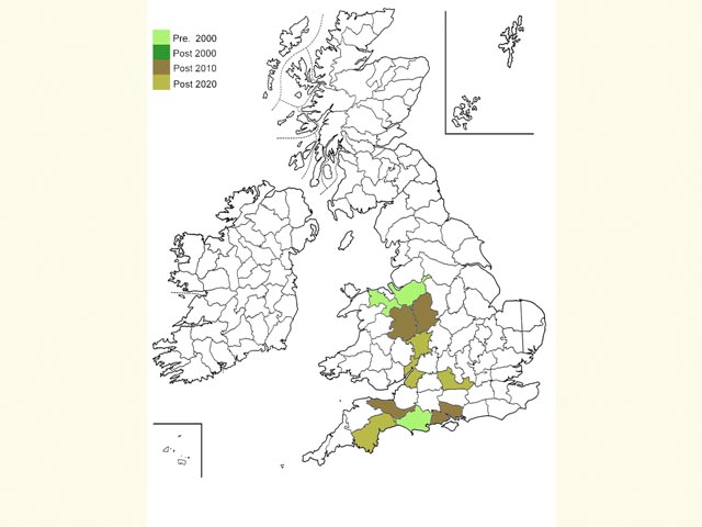  Distribution map Copyright Martin Evans 