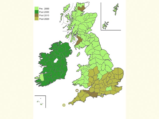  Distribution map Copyright Martin Evans 