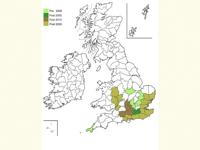  Distribution map Copyright Martin Evans 