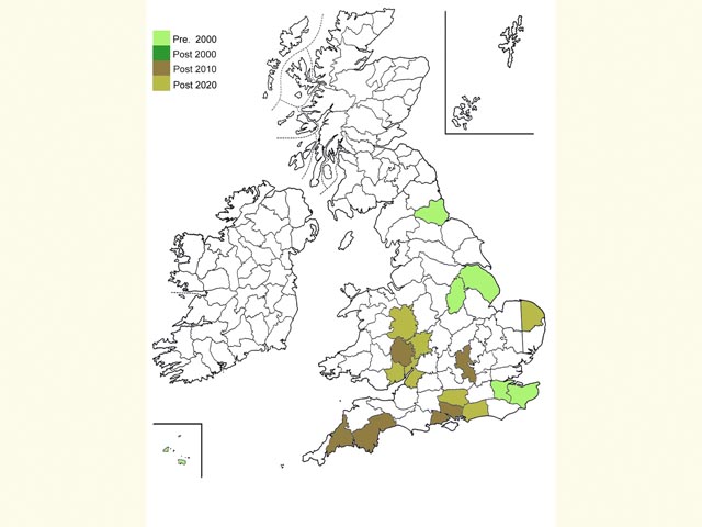  Distribution map Copyright Martin Evans 