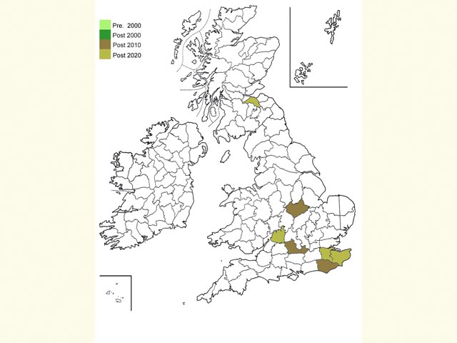  Distribution map Copyright Martin Evans 