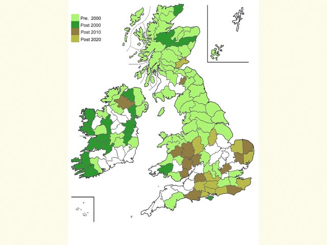  Distribution map Copyright Martin Evans 