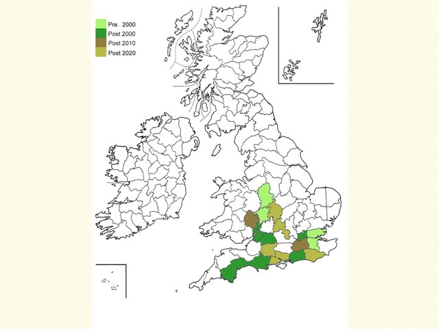  Distribution map Copyright Martin Evans 