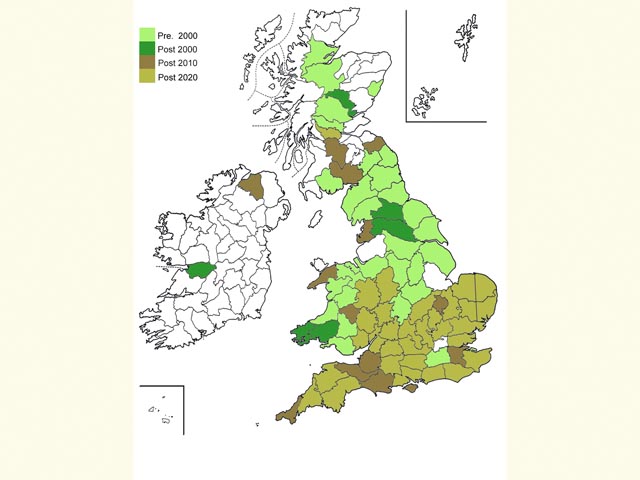  Distribution map Copyright Martin Evans 