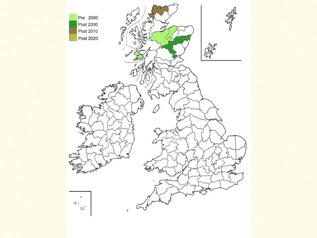  Distribution map Copyright Martin Evans 