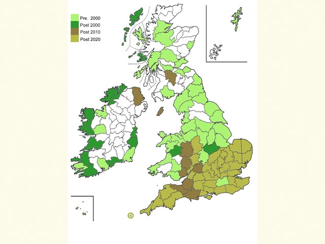 Distribution map Copyright Martin Evans 
