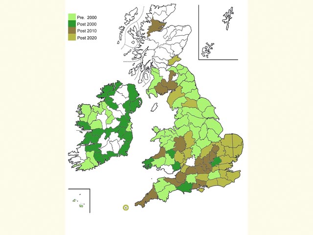  Distribution map Copyright Martin Evans 
