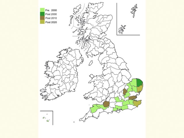  Distribution map Copyright Martin Evans 