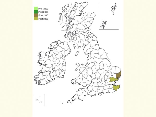  Distribution map Copyright Martin Evans 