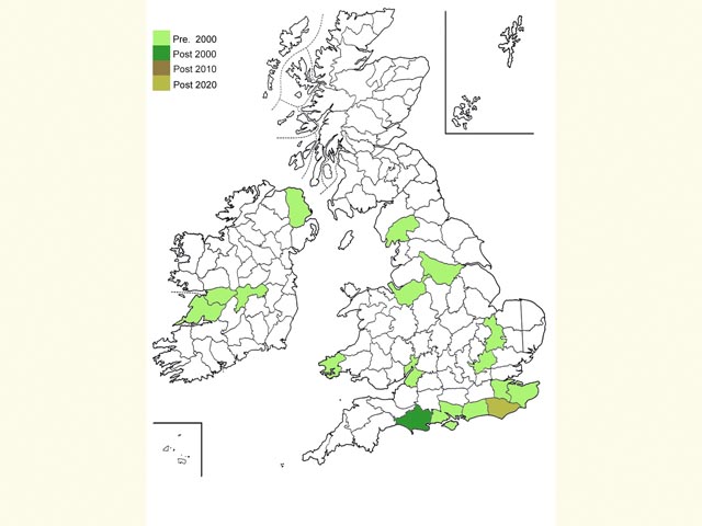  Distribution map Copyright Martin Evans 