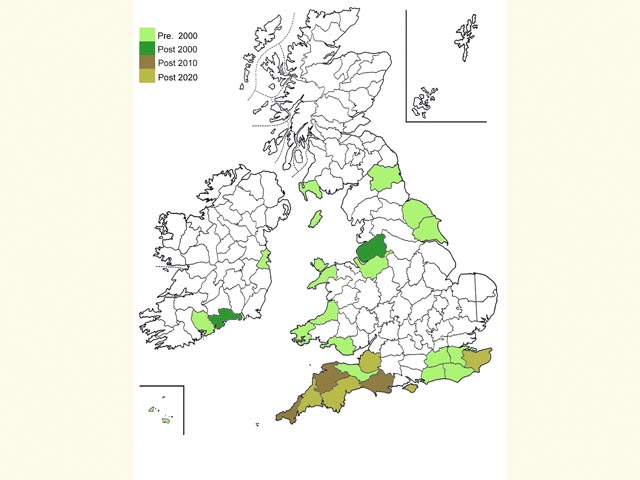  Distribution map Copyright Martin Evans 