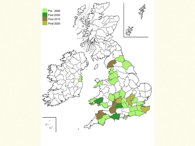  Distribution map Copyright Martin Evans 